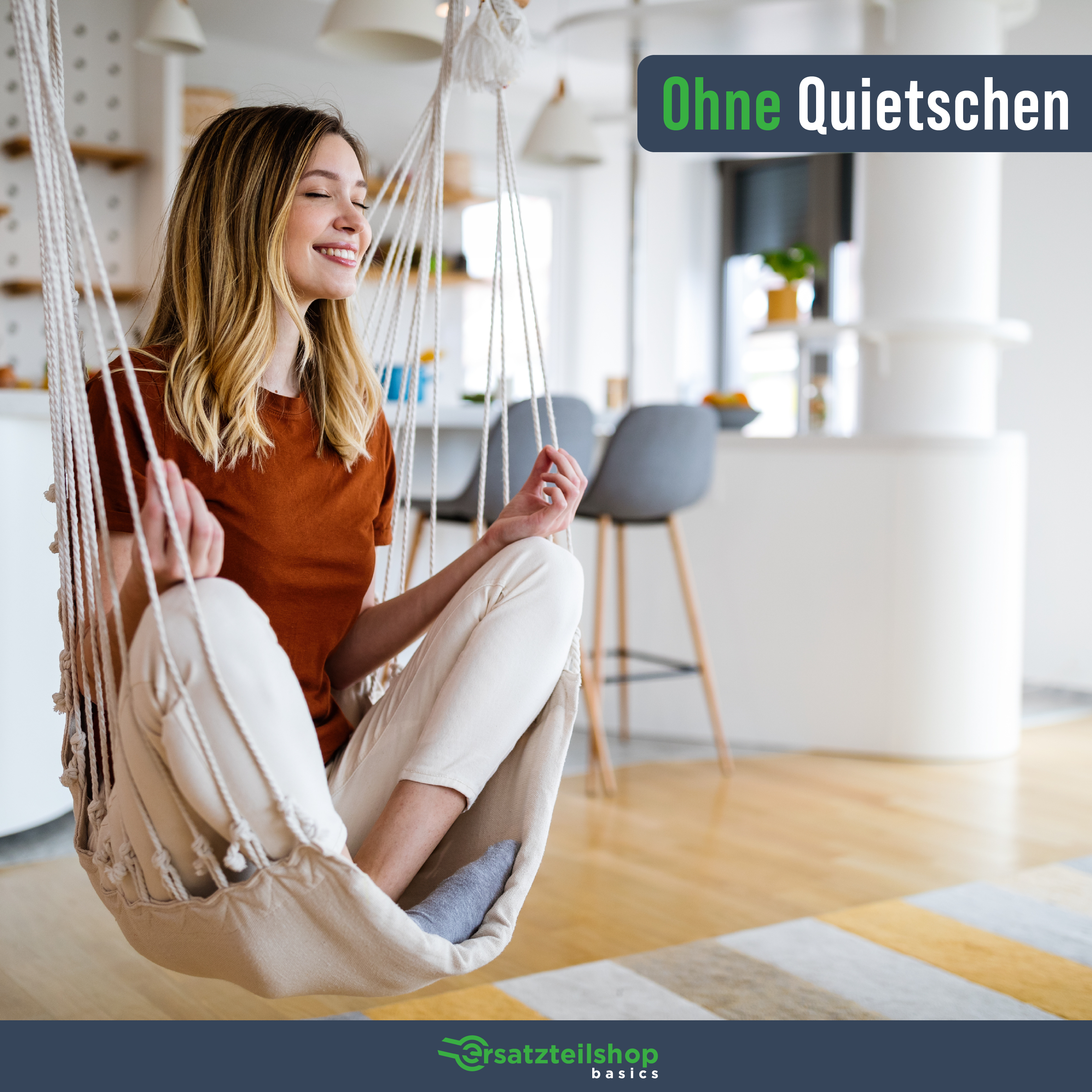 Schwingfeder für Hängesessel [4-teilig] - TÜV geprüfte Boxsack Feder mit 150kg Tragkraft - Feder Hängesessel aus Edelstahl 360° rotierbar 