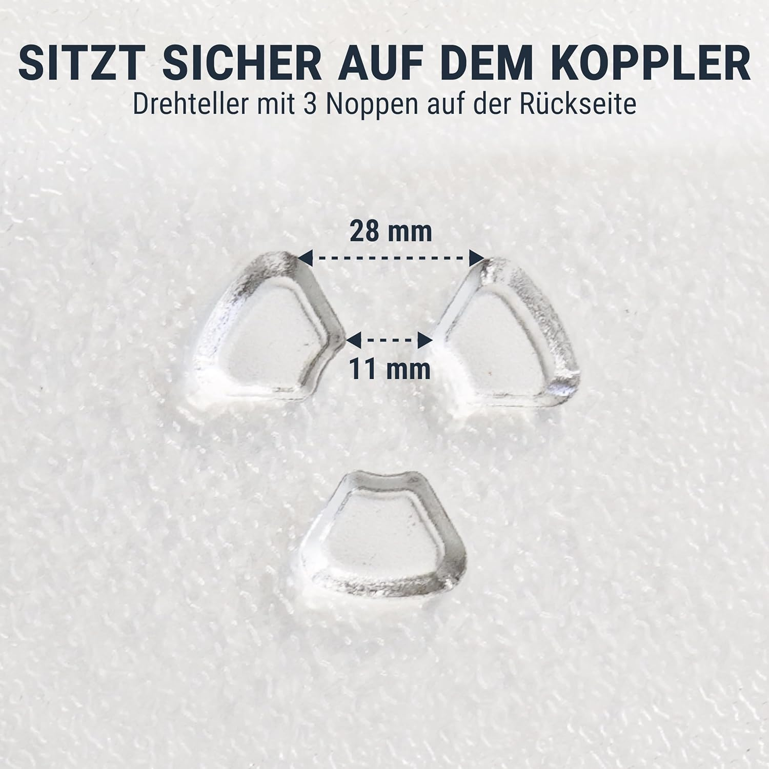 Drehteller Ø 245mm für Mikrowelle mit 3 Noppen