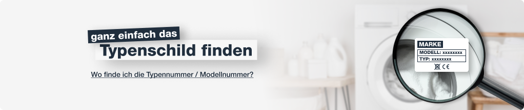 Typenschild und Typennummer finden