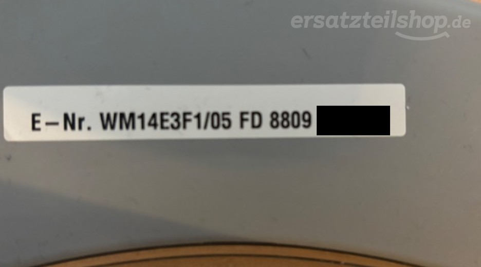 Typenschild Siemens E 14-3 F WM14E3F1/05