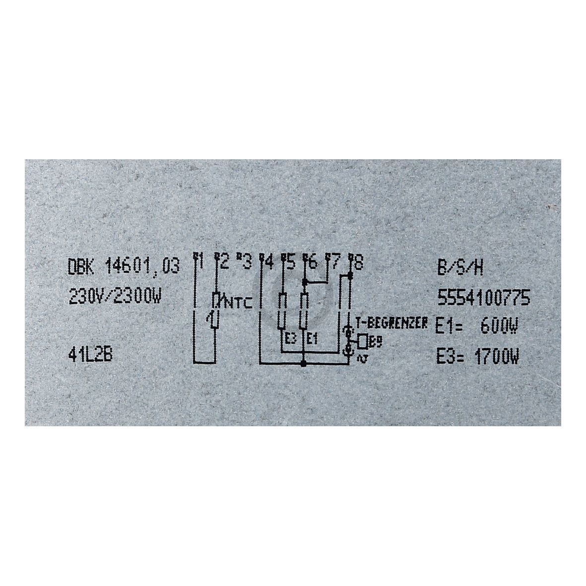 Heizkörper BOSCH 00096839 für Trockner