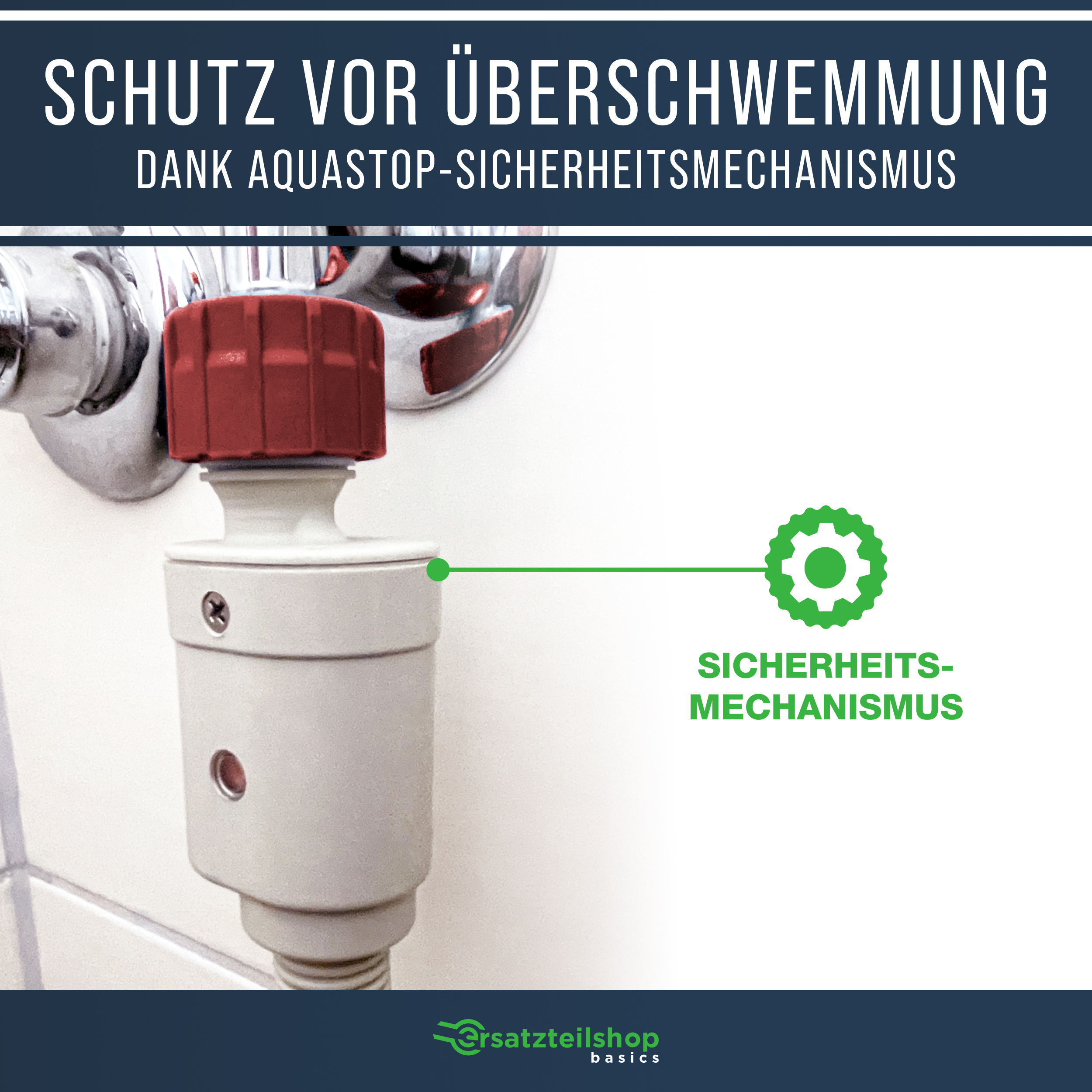 Zulaufschlauch Aquastop 1,5m - Universal anwendbar für Waschmaschine & Geschirrspüler bis 90°C 