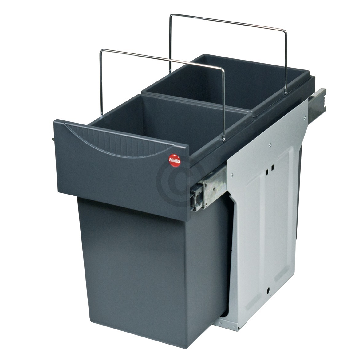 Einbauabfallsammler Hailo 3666101 AS Tandem 2x15 Liter dunkelgrau