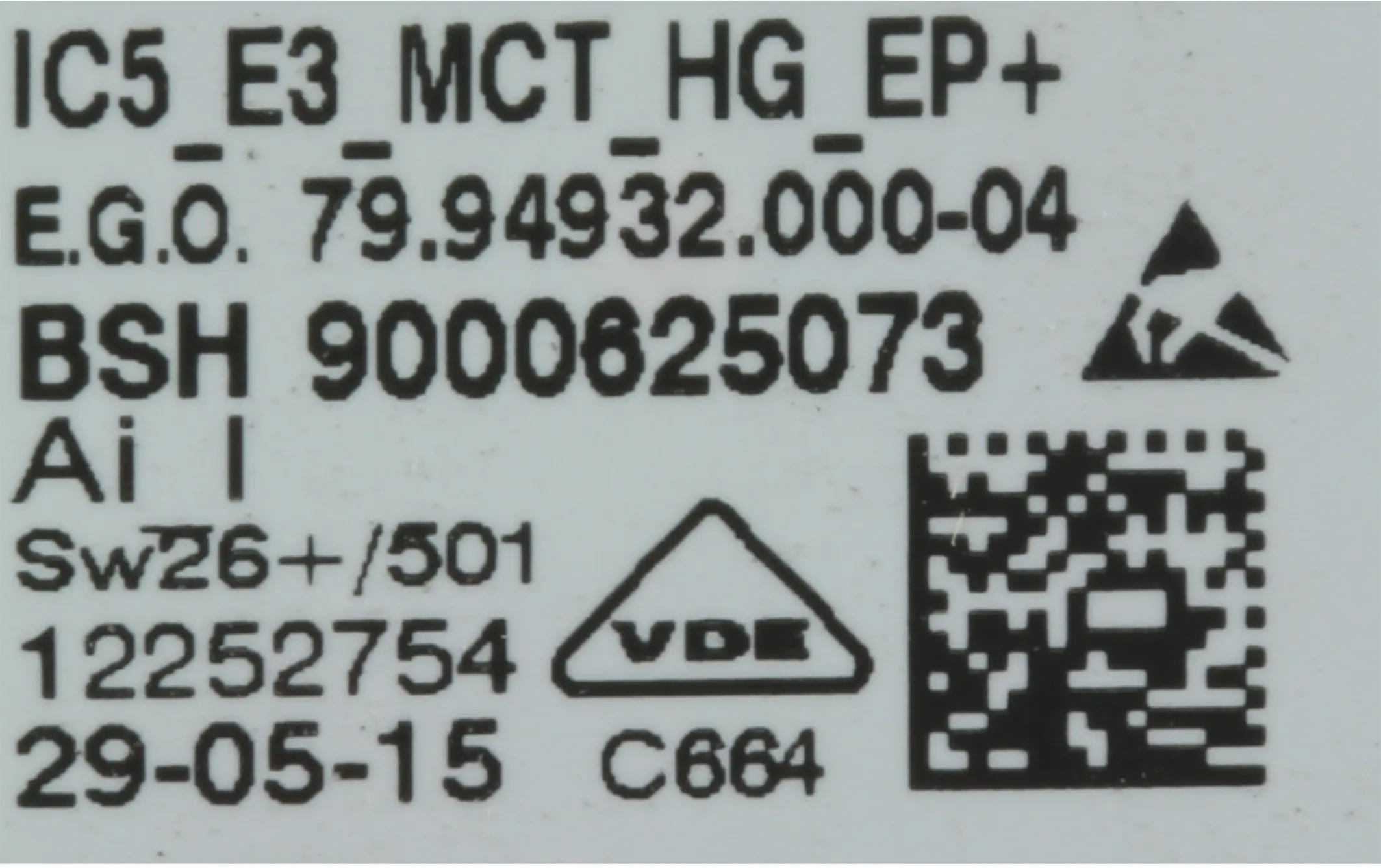 Bedienmodul unprogrammiert 00658105