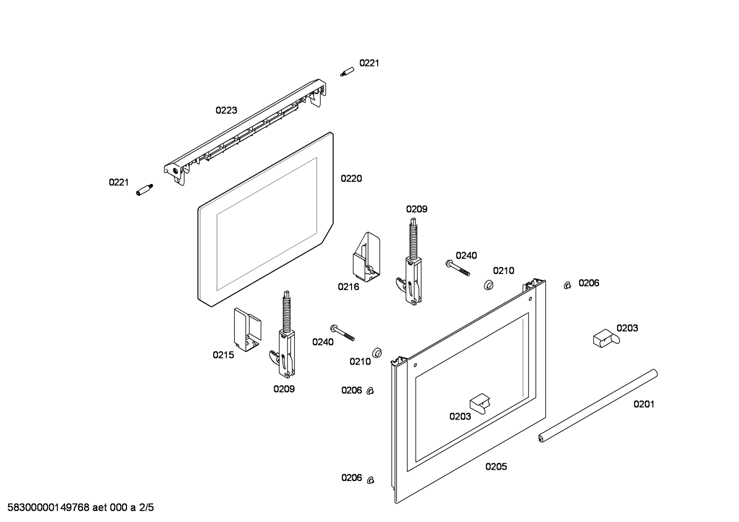 Ersatzteile_Horno.SE.2d.S2a.E0_TIF.f_glass.inox_HB22AB520R_2F01_Bild_2