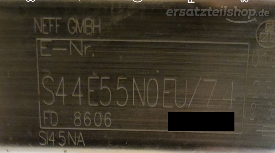 Typenschild Neff S44E55N0EU/74