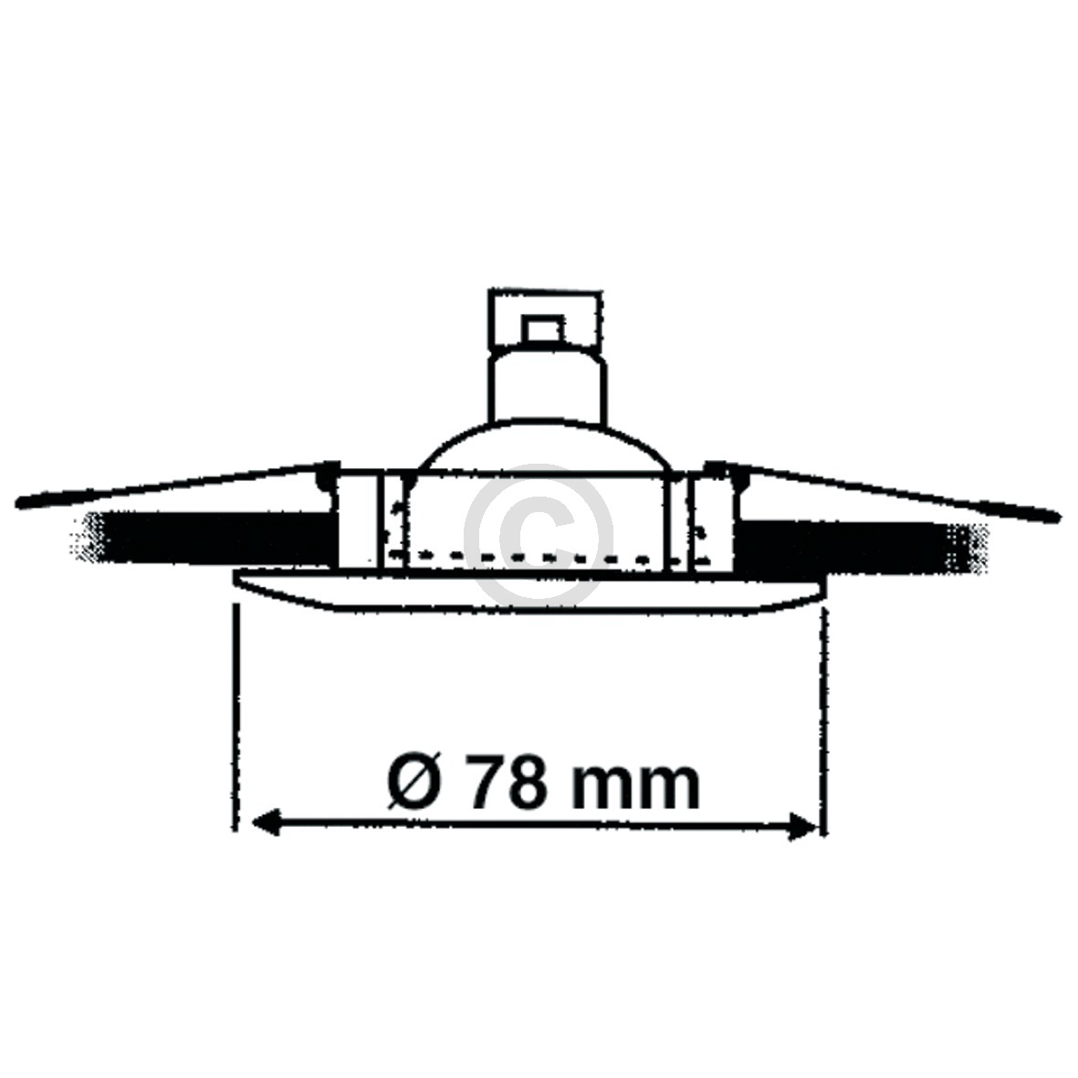 Lampenhalter 78mmØ chrom matt Alu-Einbaustrahler starr Rutec 55849