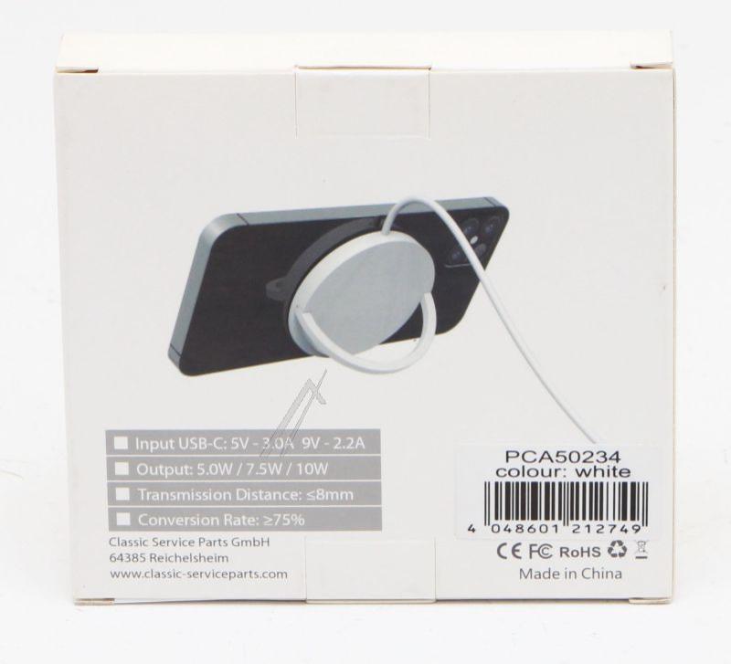 Classic Staubsauger Ladegerät PCA50234 10W Qi, weiß, Magnet