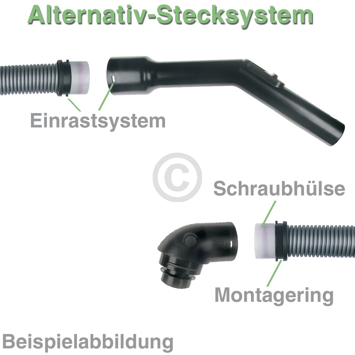 Schraubhülse für Alternativ-Stecksystem Staubsaugerschlauch