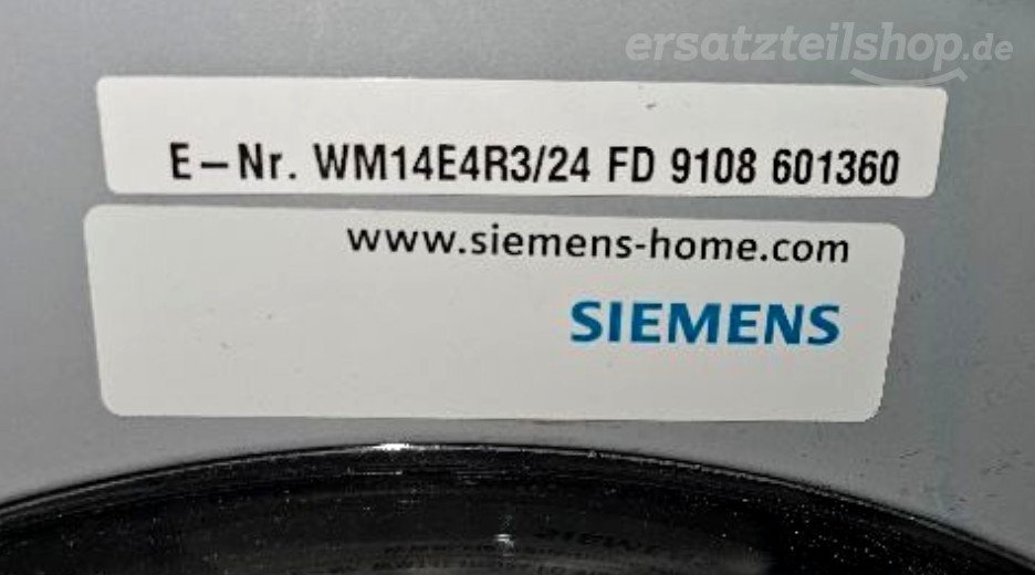 Typenschild Siemens WM14E4R3/24