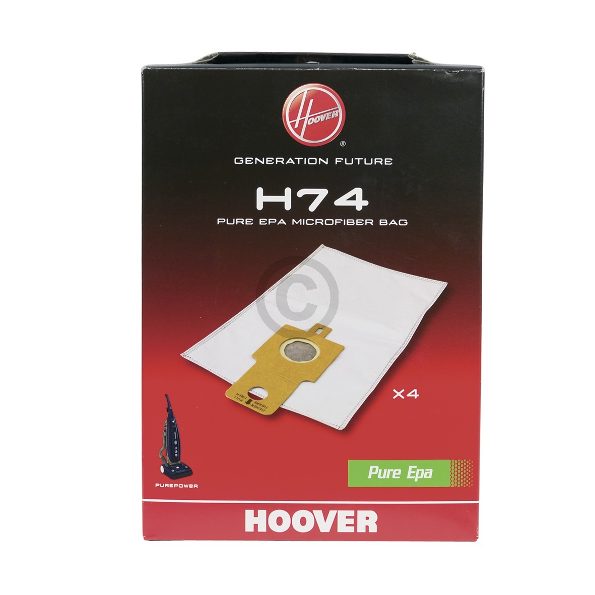 Filterbeutel HOOVER 35601661 H74 PureEpa für Staubsauger 4Stk