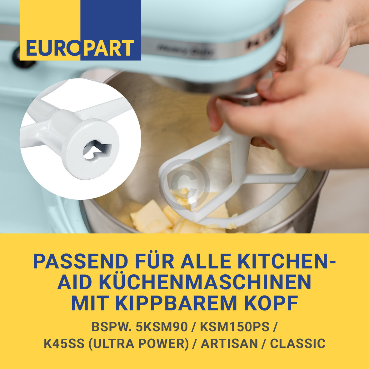 Flachrührer wie K45B KitchenAid 488000510843 für Küchenmaschine