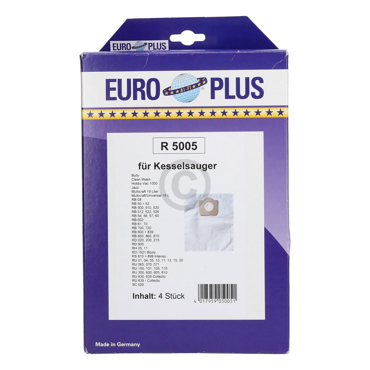 Filterbeutel Europlus R5005 Rowenta, Bosch, AEG, Electrolux, Juno, Zanussi