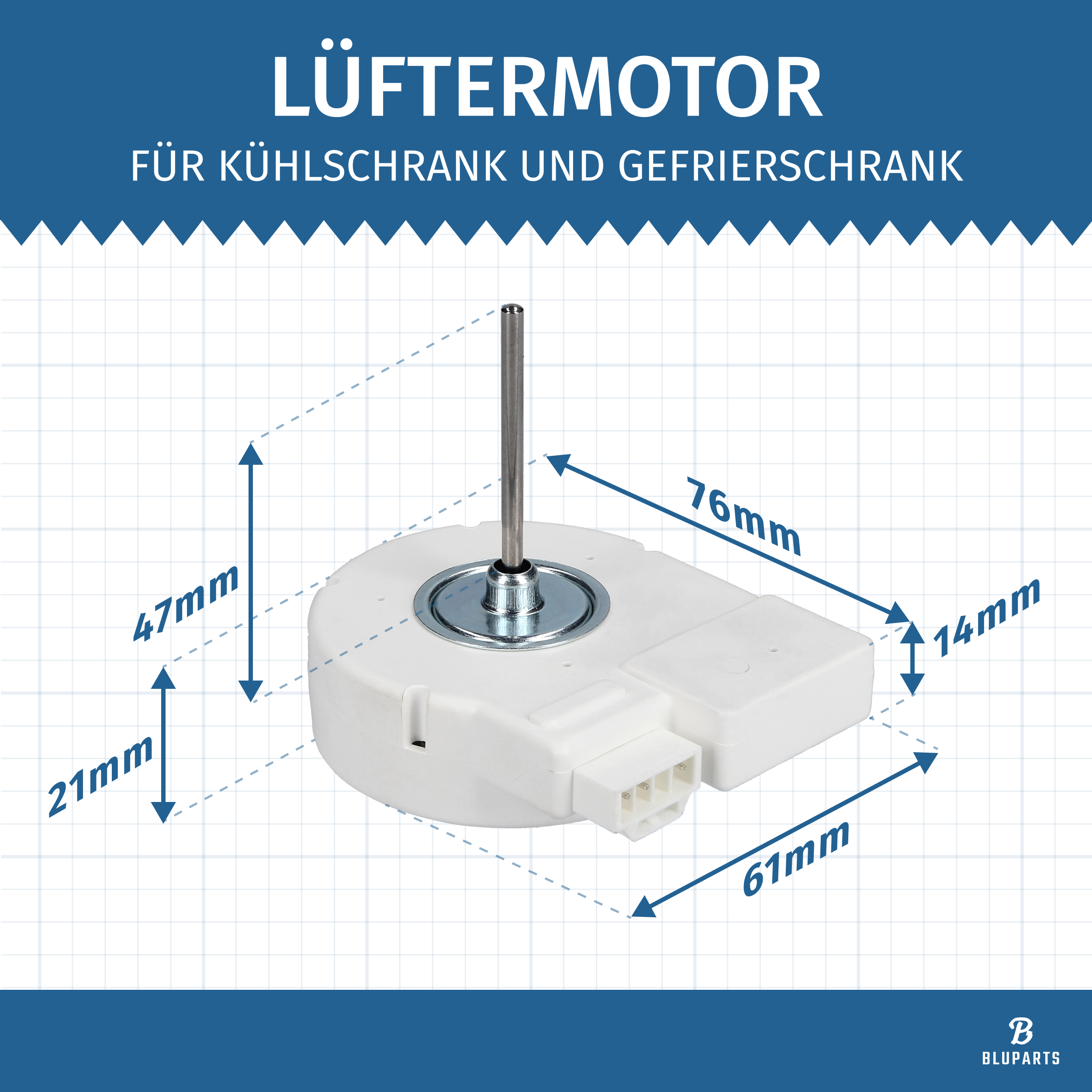 Bluparts Lüftermotor Kühlschrank - passend wie DA31-00020E