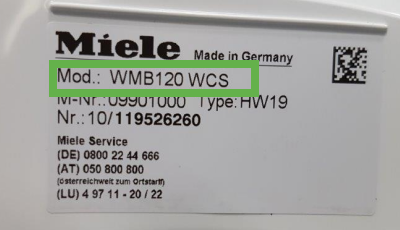 Typennummern bei Miele