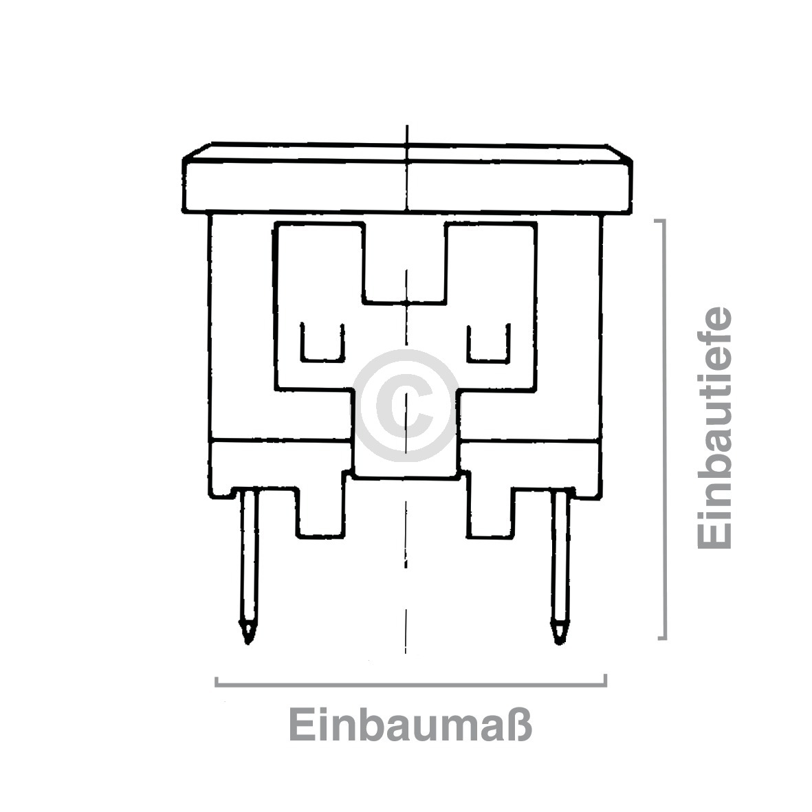 Kontrolllampe grün rechteckig universal für Haushaltsgerät Europart 10004866