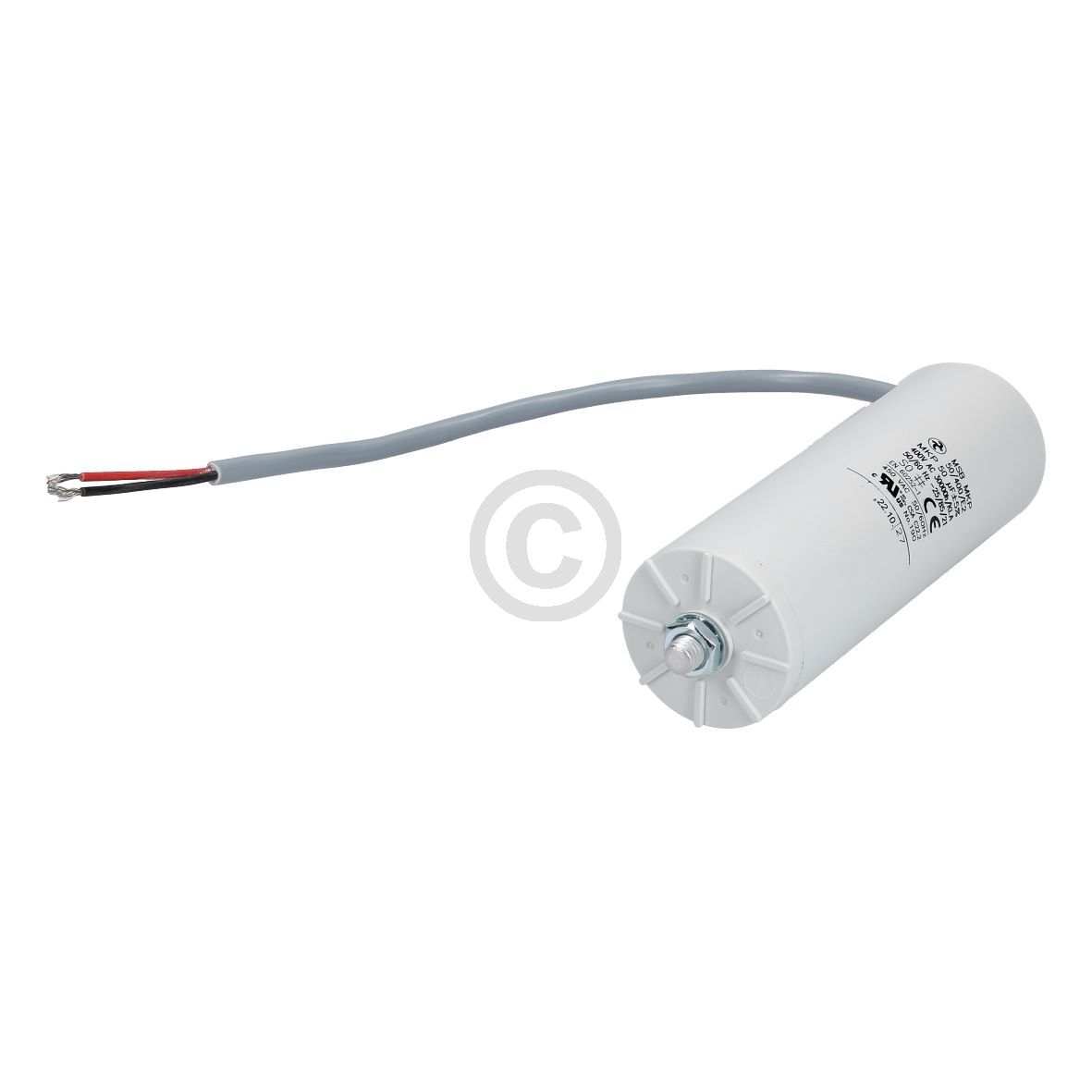 Kondensator 50µF 400V HYDRA MSB MKP 50/400/E2 UL mit Anschlusskabel und Befestigungsschraube