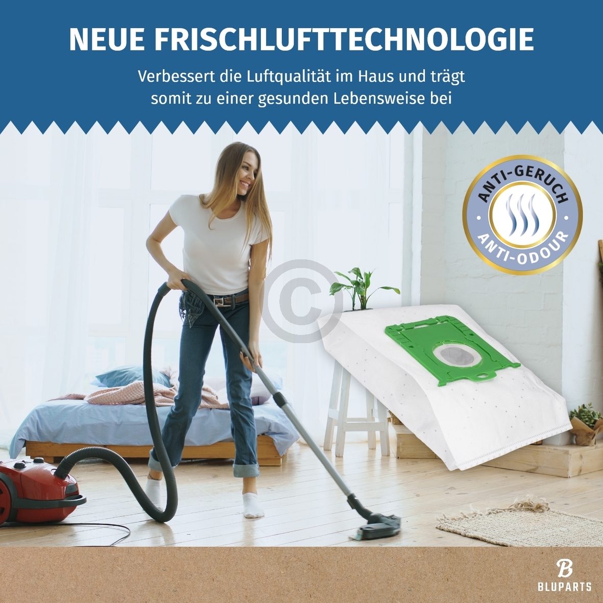 Filterbeutel wie Electrolux E201S s-bag® 9001684589 für Bodenstaubsauger 5Stk + Vorfilter