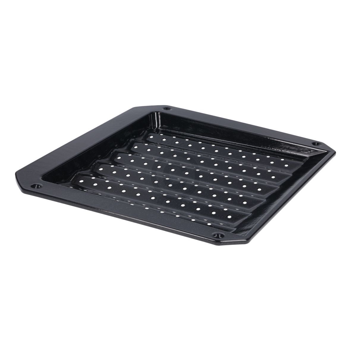 Grillblech Grillschale Ofenblech 380x330mm 30mm hoch emailliert mit Lochung