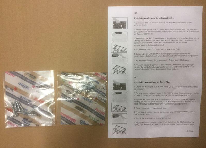 Unterbauplatte für Waschmaschine Beko 2887300100 45cm 5/6kg