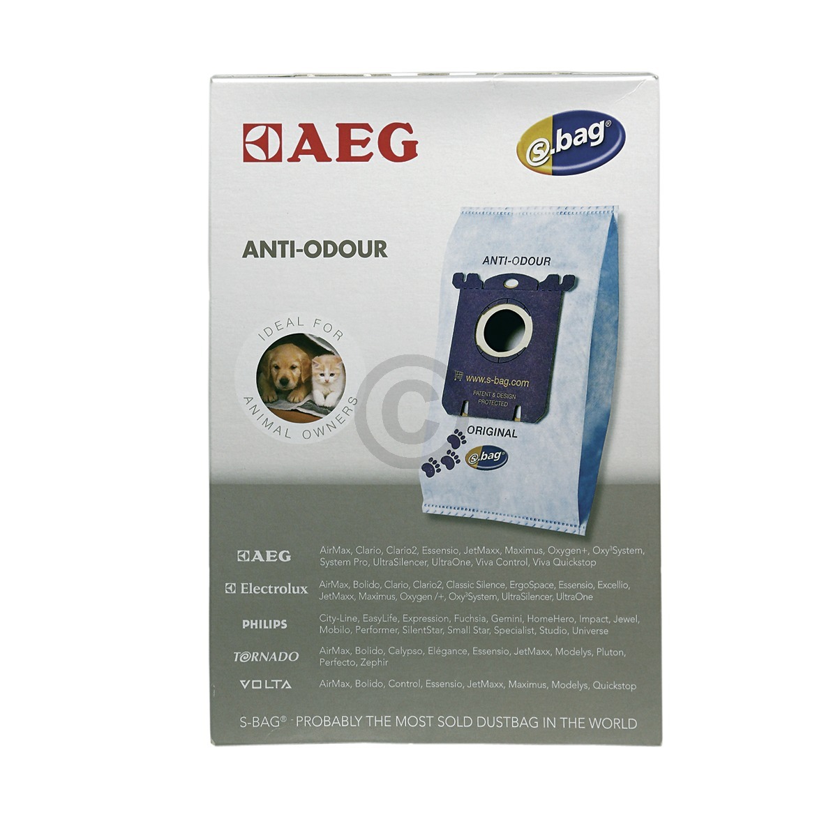 Filterbeutel AEG Gr203 s-bag® Anti-Odour 900166039/9  für Bodenstaubsauger 4Stk