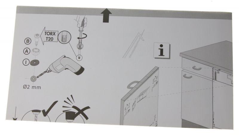 Einbauvorlage für AEG Geschirrspüler 140002854176 IKEA