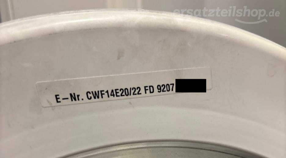 Typenschild Constructa CWF14E20/22