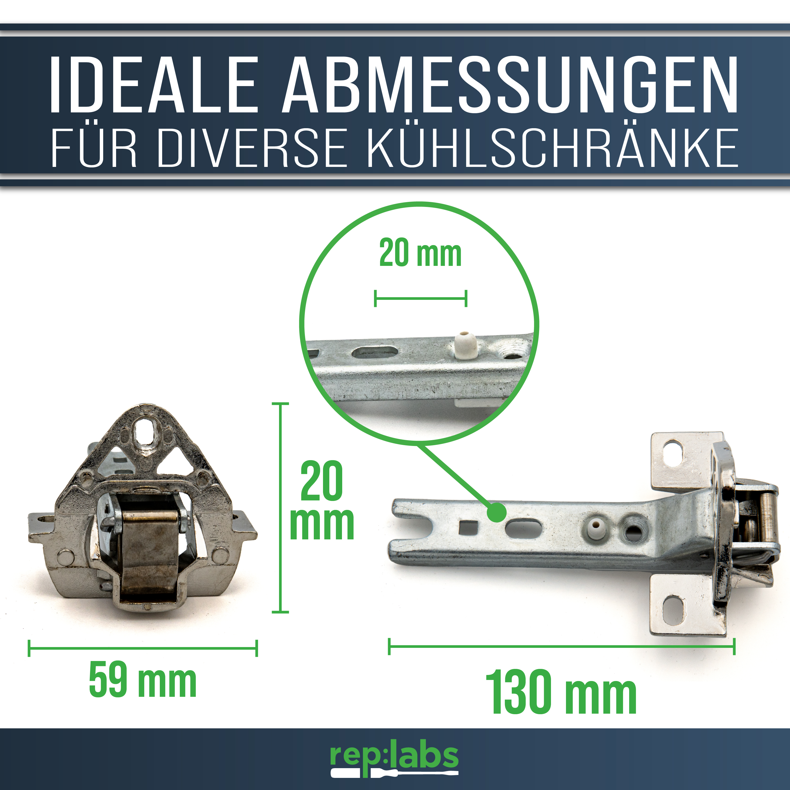 2x Türscharnier Kühlschrank - AT wie Bosch, Siemens 00268698