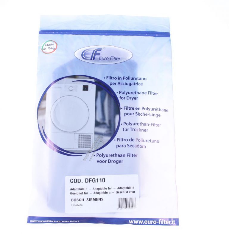 DFG110 Trocknerfilter Eurofilter für Bosch Siemens Trocknerfilter, Schaumfilter