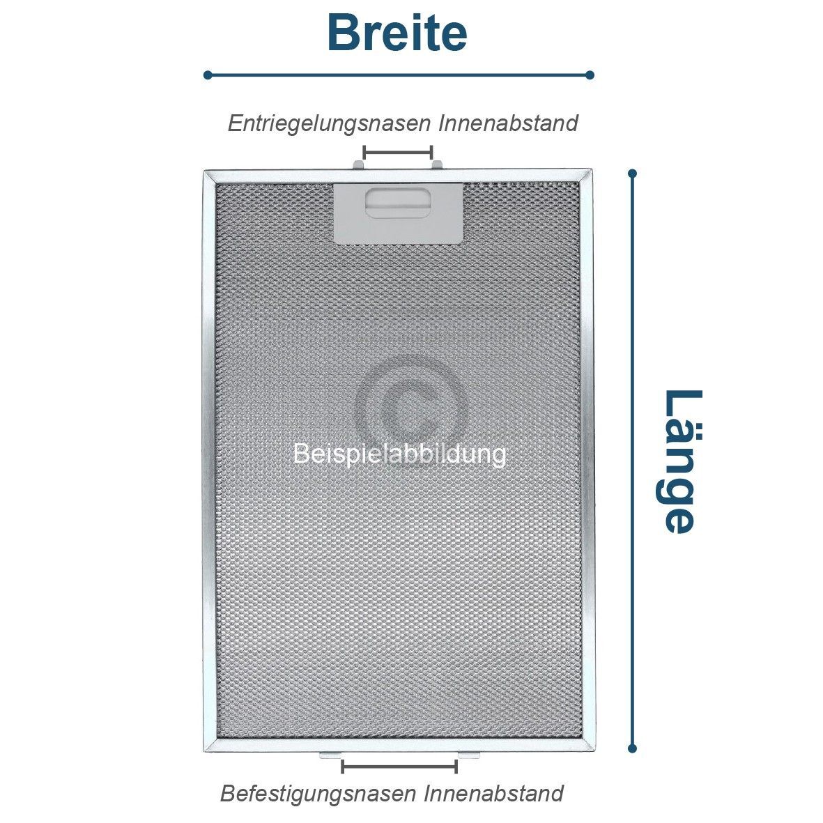 Metallfettfilter wie Bosch 00353110 Bluparts 10100693 für Dunstabzugshaube