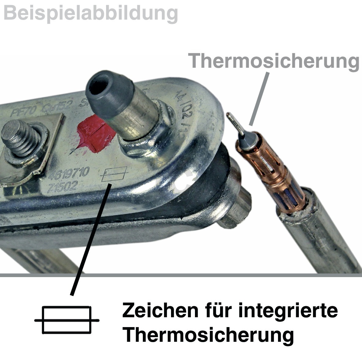 Heizelement mit Fühler Hisense HK1911627 KAWAI WACBT5828 für Waschmaschine