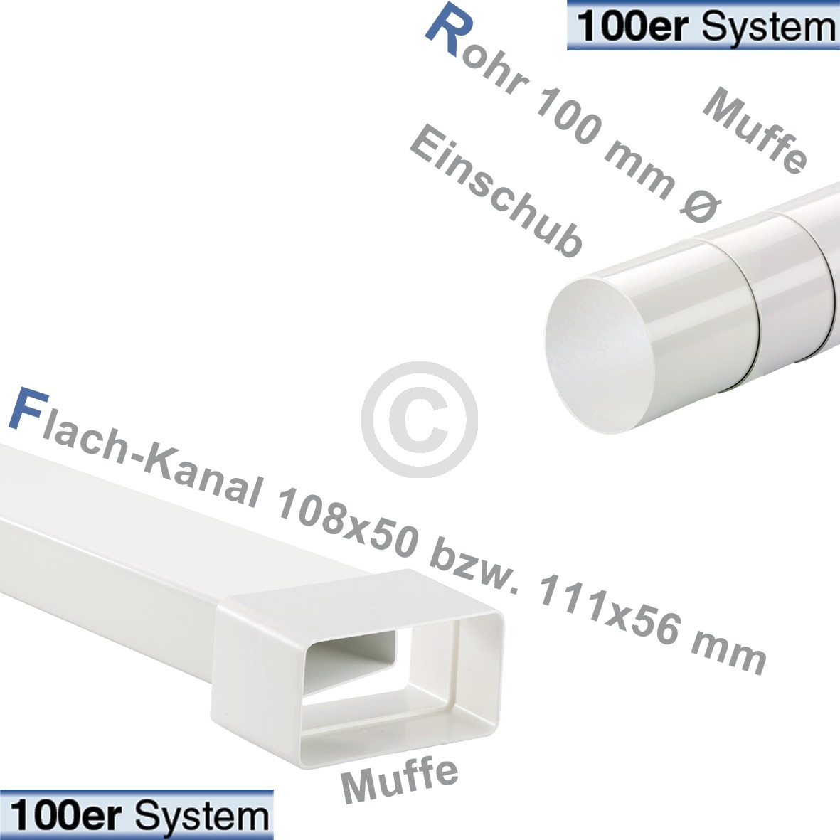 Übergangsstück 100er Flach/Rund, OT! 00265678 265678 Bosch, Siemens, Neff