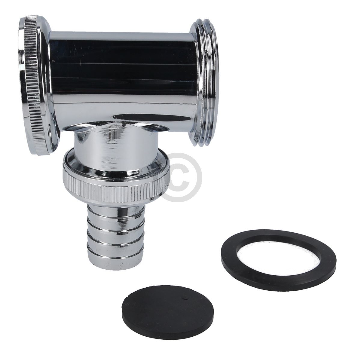 Siphonzwischenstück 1 1/4" chrom für Geräteanschluss Waschmaschine Geschirrspüle