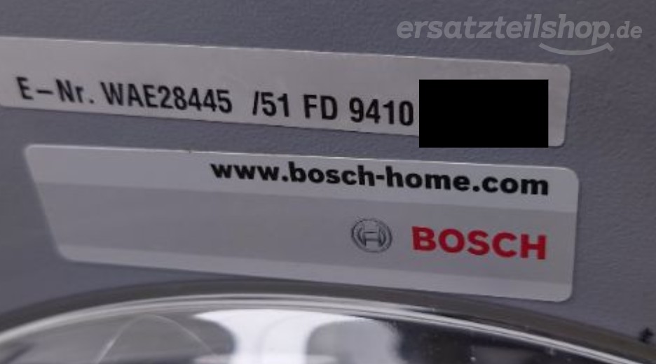 Typenschild Bosch WAE28445/51