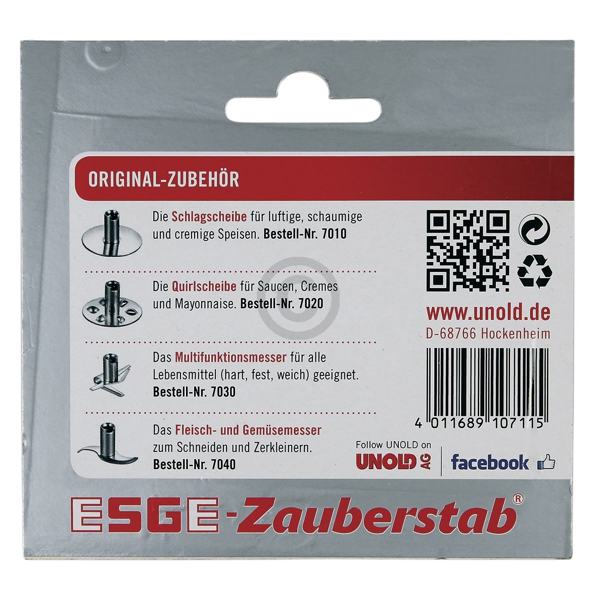 Quirlscheibe für Stabmixer Unold 7020