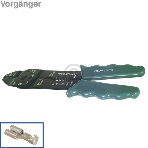 Presszange NWS 1492-62-215 für unisolierte Kabelschuhe Flachsteckhülsen