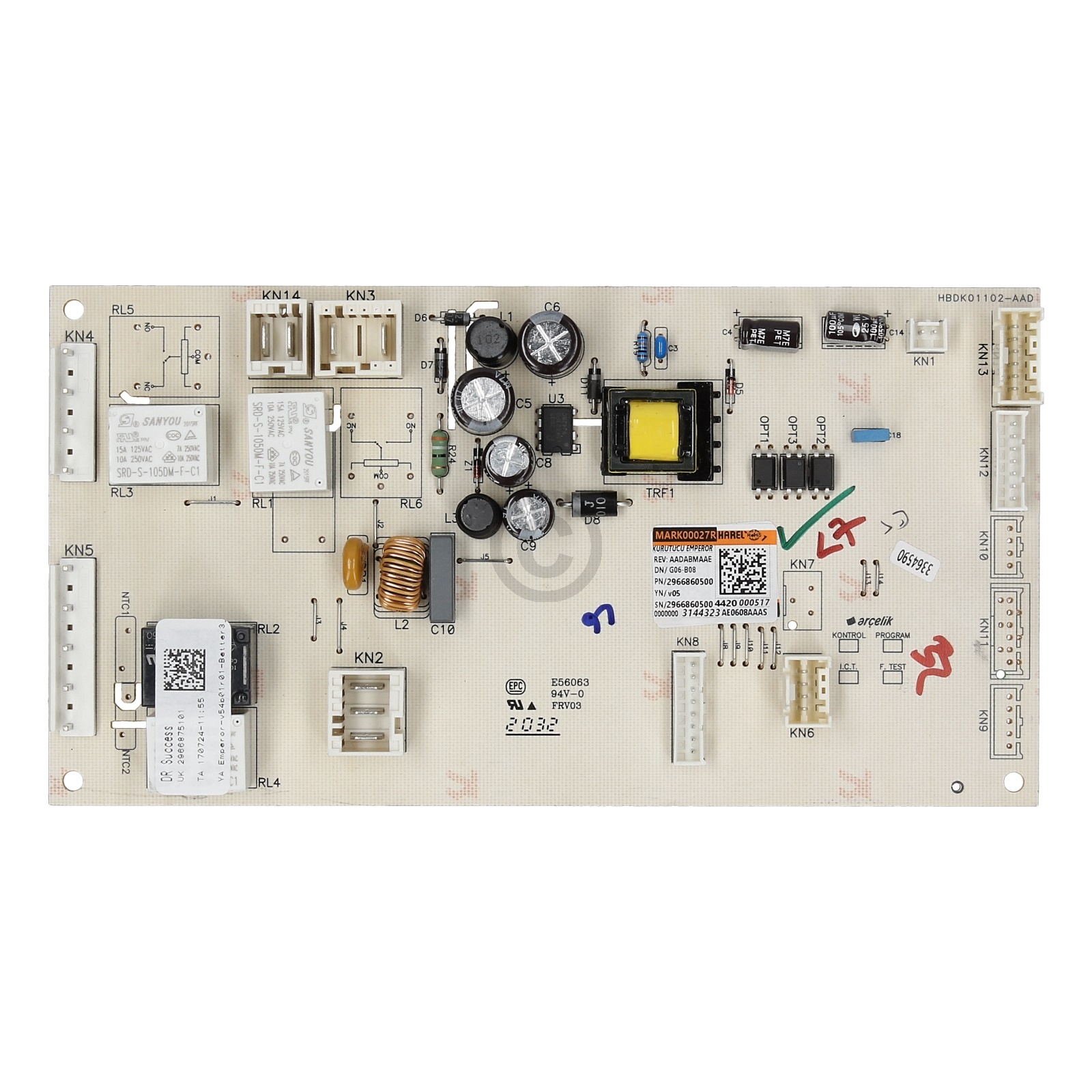 Elektronische Leiterplatte Beko 2966875101 für Geschirrspüler