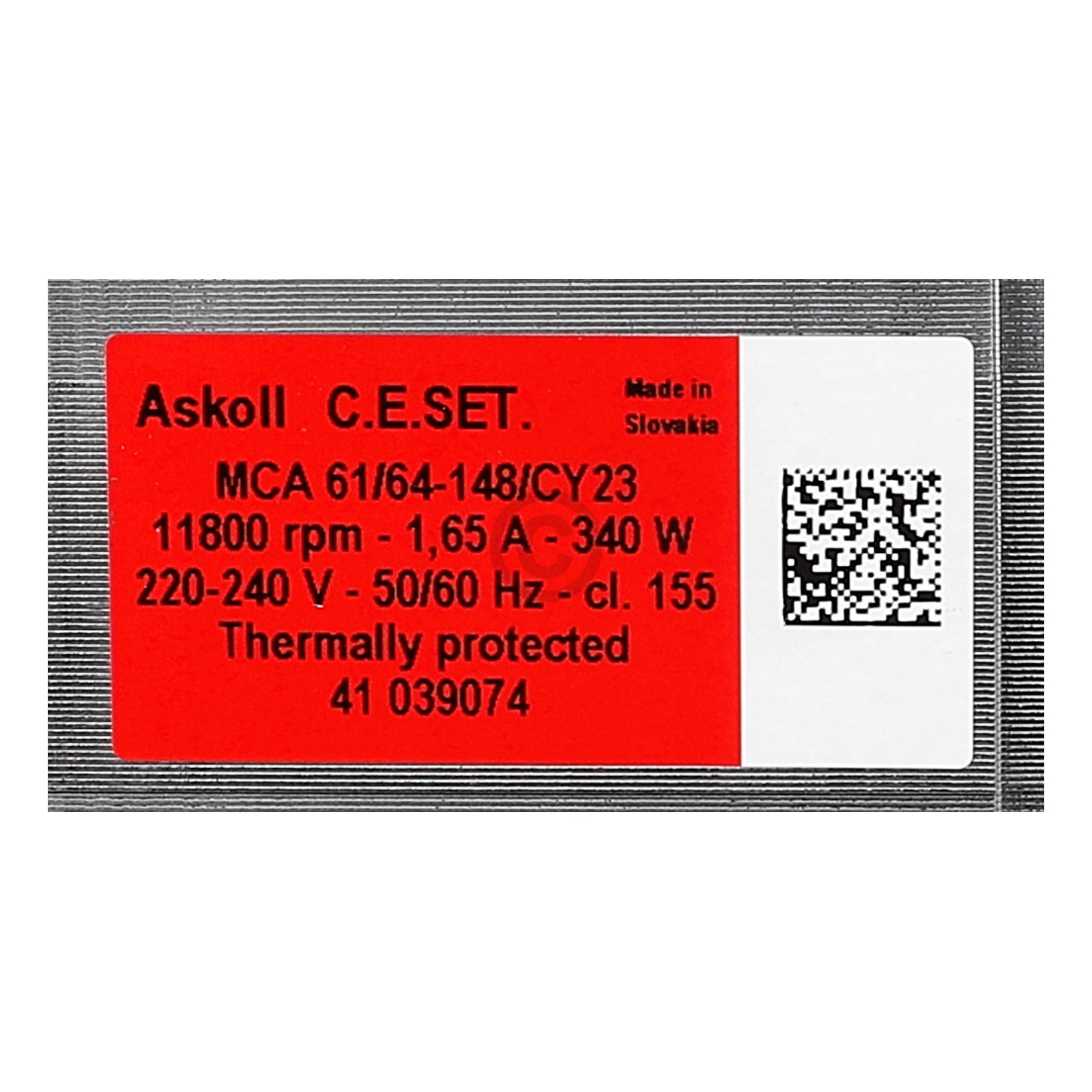 Waschmaschinenmotor Candy/Hoover 41039074 Ø21,5x92 CCW