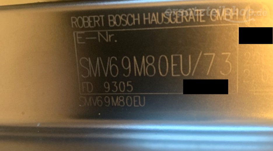 Typenschild Bosch SMV69M80EU/73