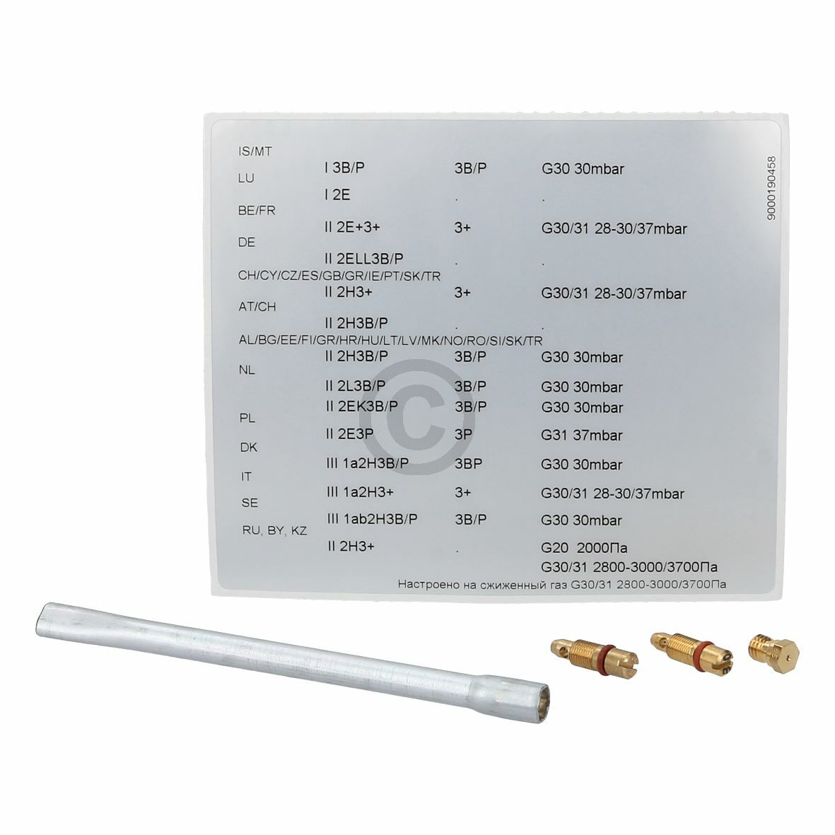 Düsensatz Flüssiggas Fluessiggas G30,31 29mbar Fluessiggas G30,31 29mbar