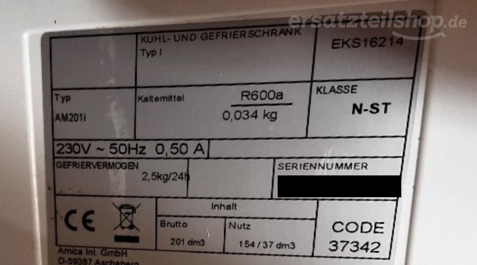 Typenschild DeLonghi ECAM 20.116.B Magnifica S ECAM20116B