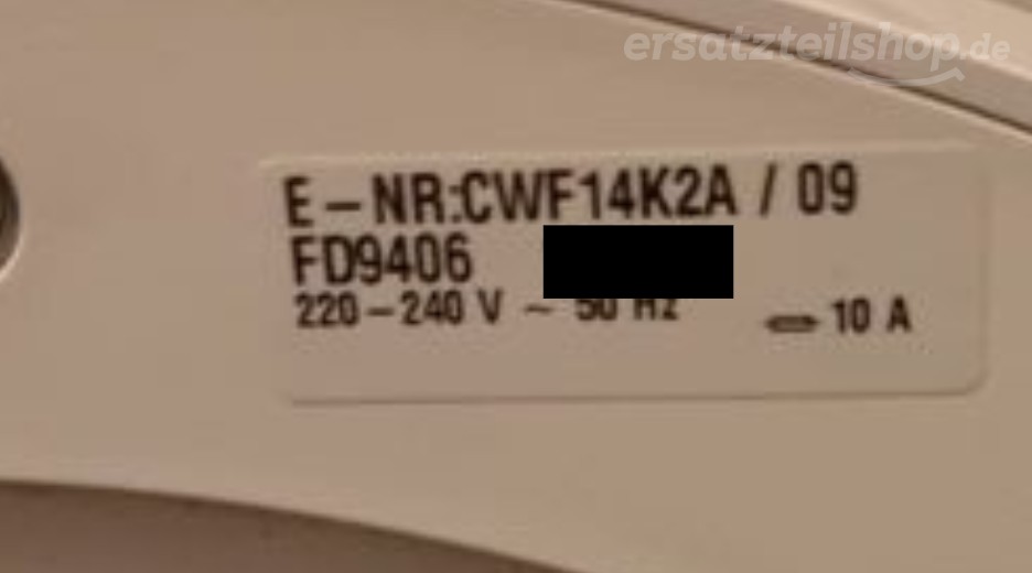 Typenschild Constructa CWF14K2A/09