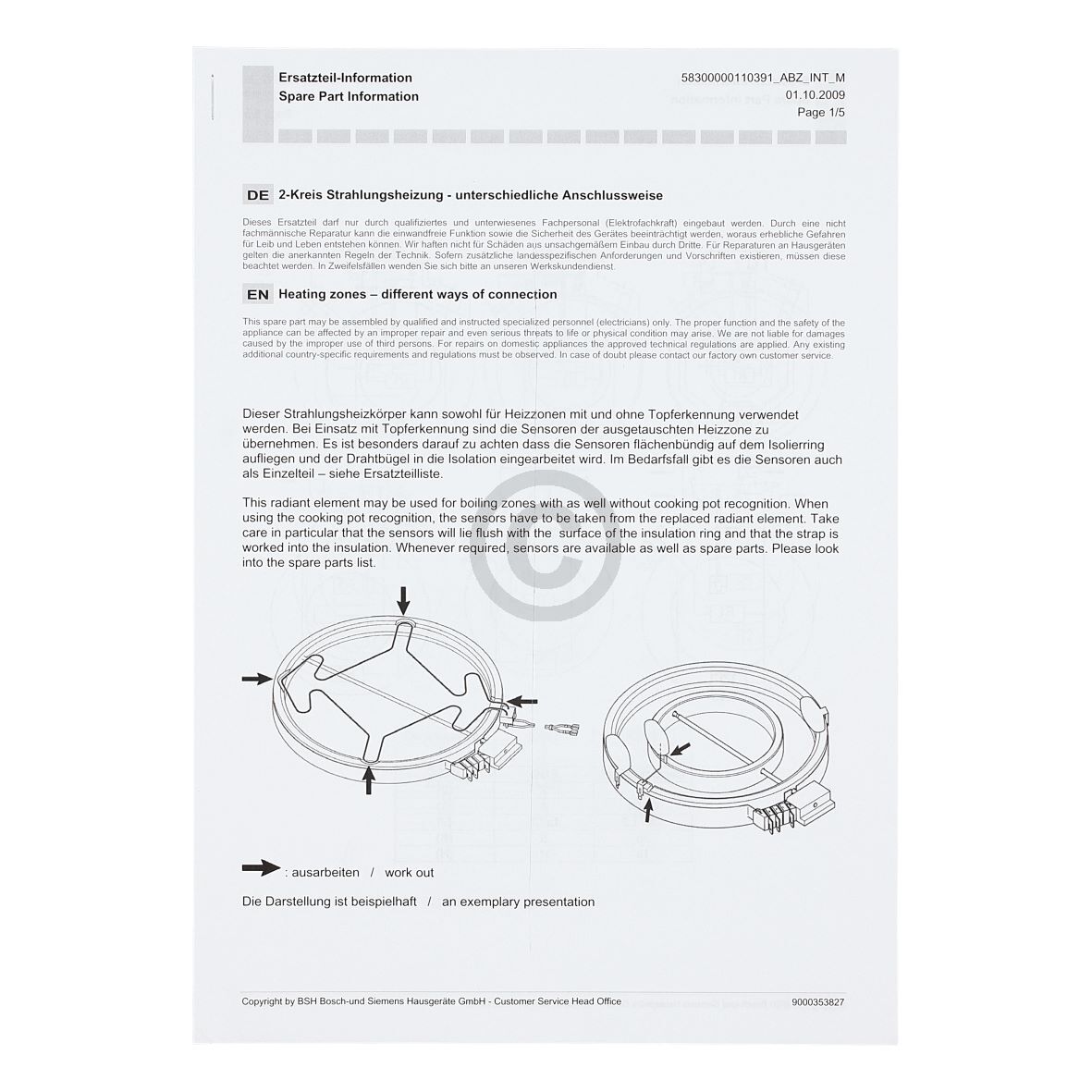 Heizzone-Highlight 2600/1800W, 230V, Oval ns, 1bahn 550S 00678368