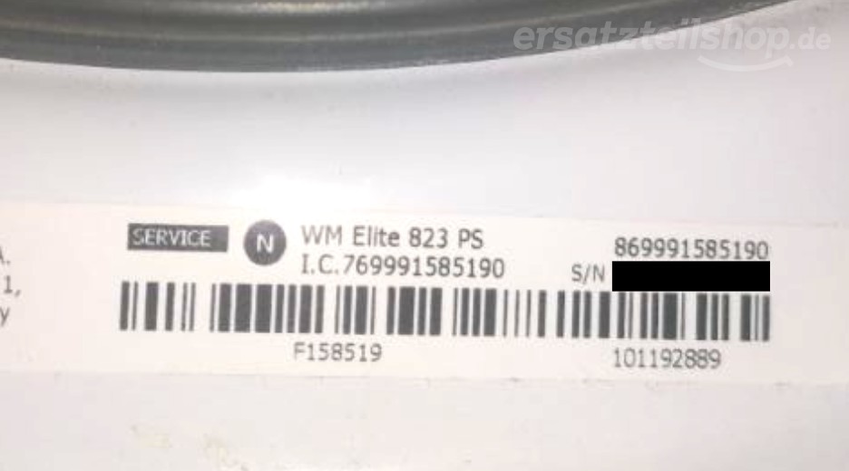 Typenschild AEG F55519W0 91151613600