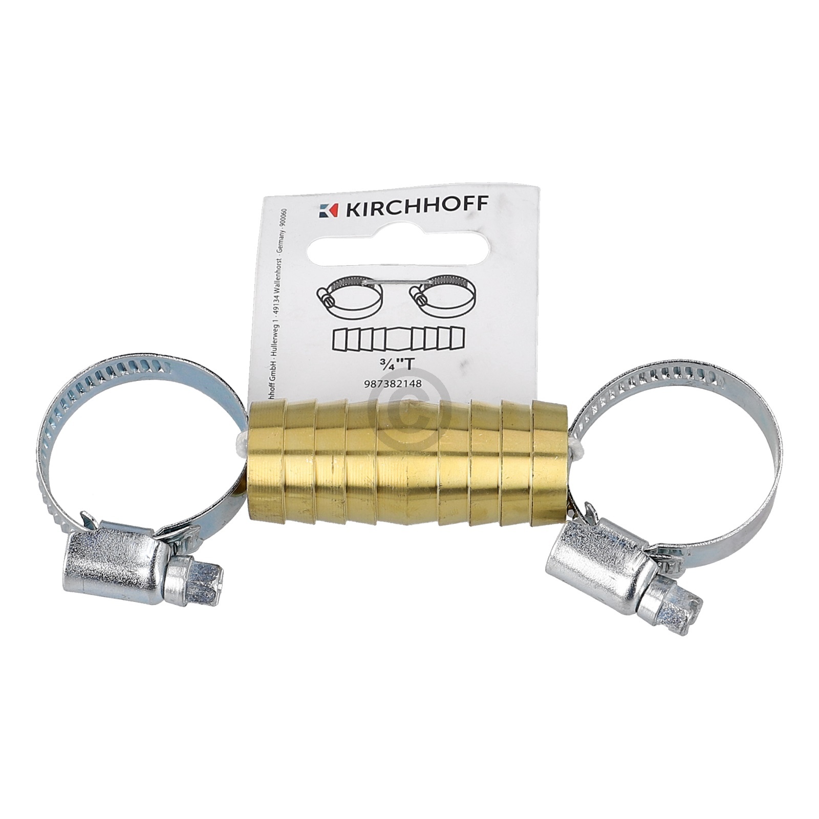 Schlauchverbinder für 19mmØ 3/4" KIRCHHOFF 987382148 u.a. für Gartenschlauch