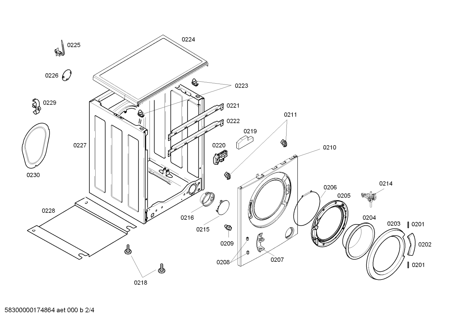 Ersatzteile_Siemens_iQ100_5.2kg_WM08X160TI_2F27_Bild_2