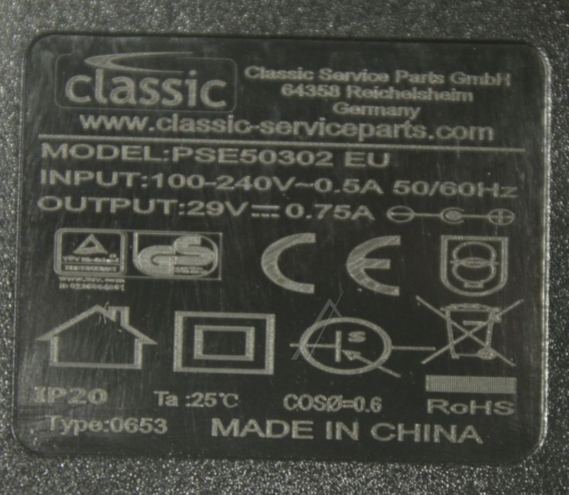 29V-Ladegerät für Rowenta Staubsauger PSE50302EU Netzteil