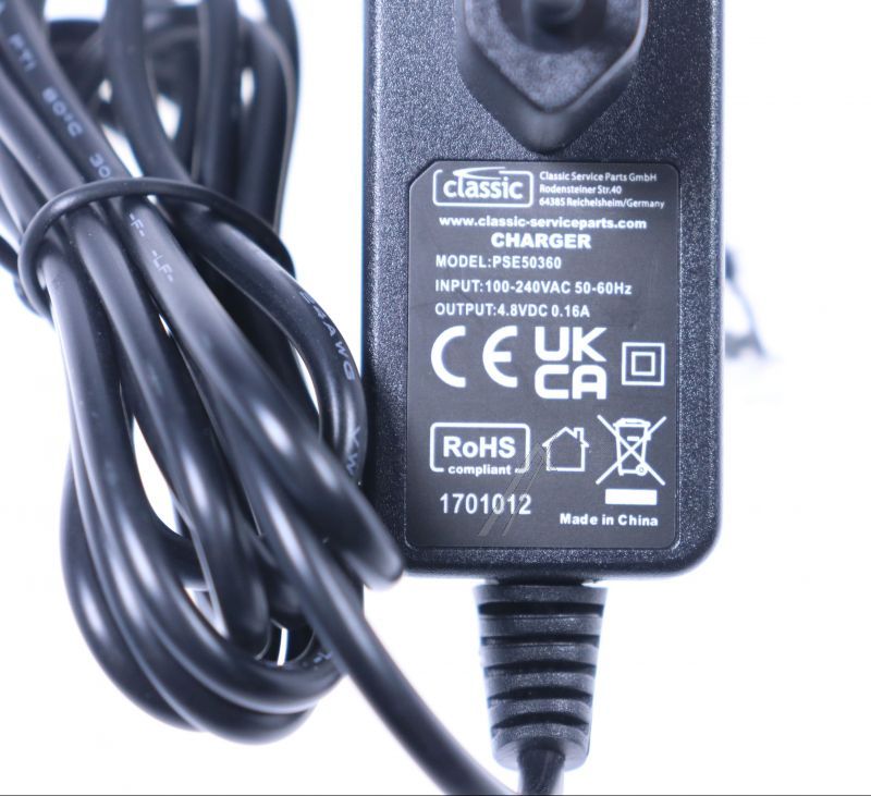 4,8V-Netzteil für Panasonic Rasierer Classic PSE50360EU Ladegerät