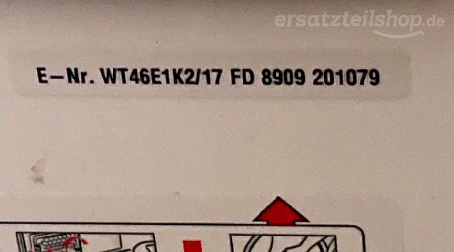 Typenschild Siemens WT46E1K2/17