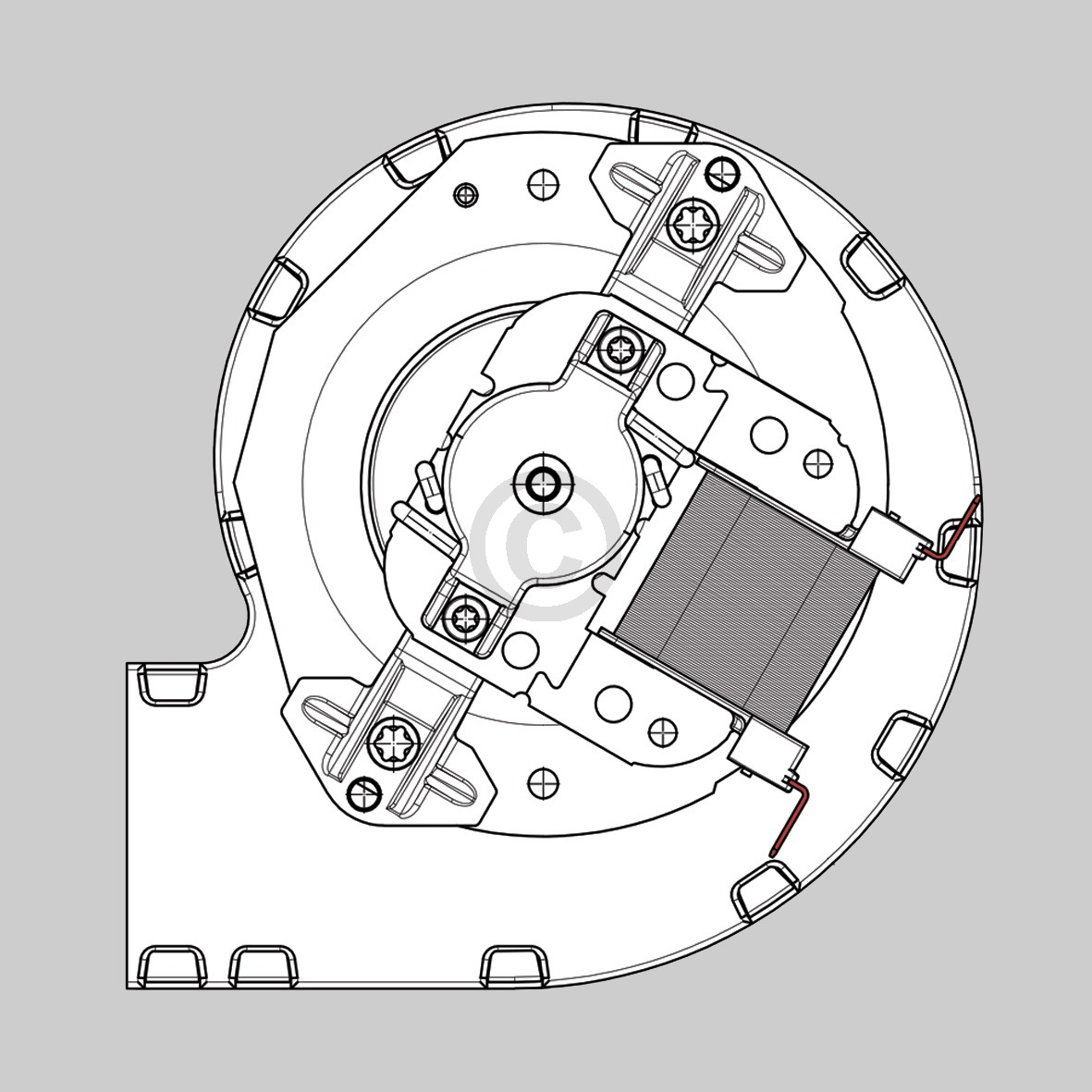 Querstromlüfter 105mm TypA Motor rechts RLD76/8600ZA61